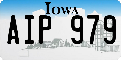 IA license plate AIP979
