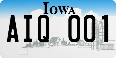 IA license plate AIQ001