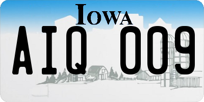IA license plate AIQ009