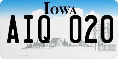 IA license plate AIQ020