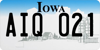 IA license plate AIQ021