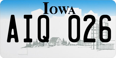 IA license plate AIQ026