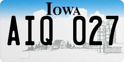 IA license plate AIQ027