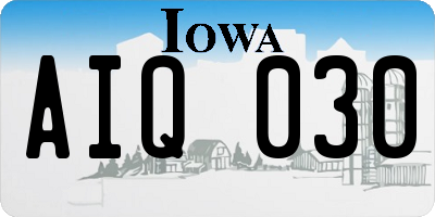 IA license plate AIQ030