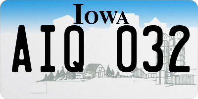 IA license plate AIQ032