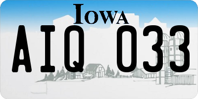 IA license plate AIQ033