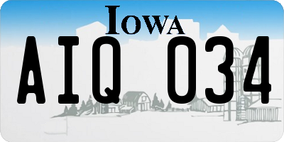IA license plate AIQ034