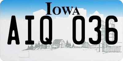 IA license plate AIQ036