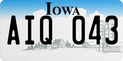 IA license plate AIQ043