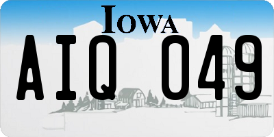 IA license plate AIQ049