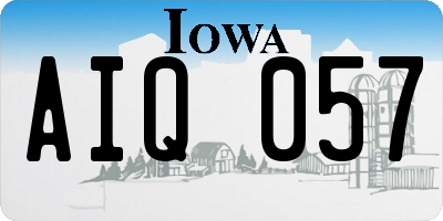 IA license plate AIQ057