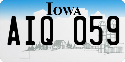 IA license plate AIQ059
