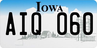 IA license plate AIQ060