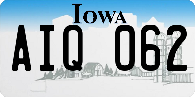 IA license plate AIQ062