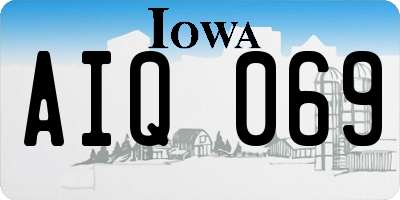 IA license plate AIQ069