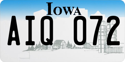 IA license plate AIQ072