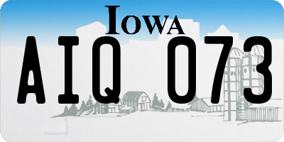 IA license plate AIQ073