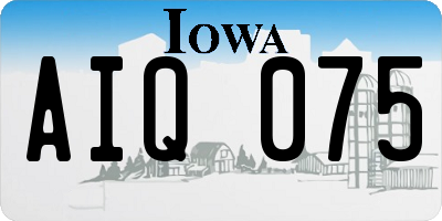 IA license plate AIQ075