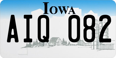 IA license plate AIQ082