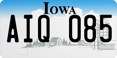 IA license plate AIQ085