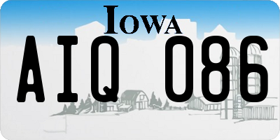 IA license plate AIQ086