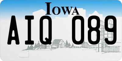 IA license plate AIQ089