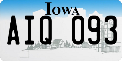 IA license plate AIQ093