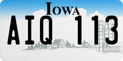 IA license plate AIQ113