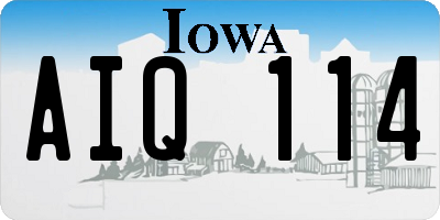 IA license plate AIQ114