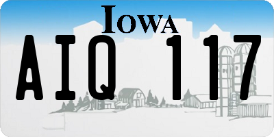 IA license plate AIQ117