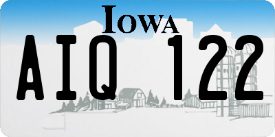 IA license plate AIQ122