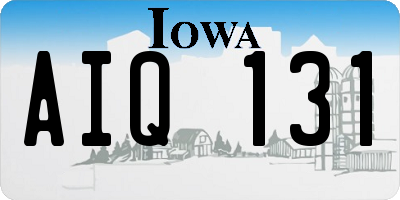 IA license plate AIQ131