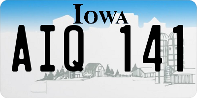 IA license plate AIQ141
