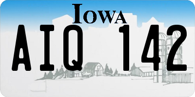IA license plate AIQ142