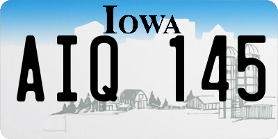 IA license plate AIQ145