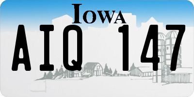 IA license plate AIQ147