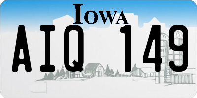 IA license plate AIQ149