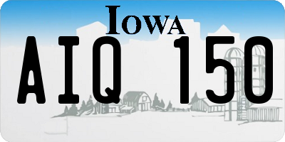 IA license plate AIQ150