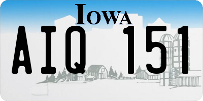 IA license plate AIQ151