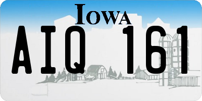 IA license plate AIQ161