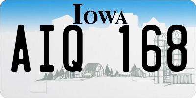 IA license plate AIQ168