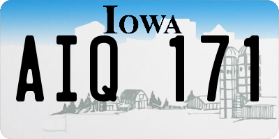 IA license plate AIQ171
