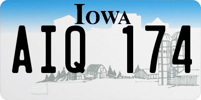 IA license plate AIQ174