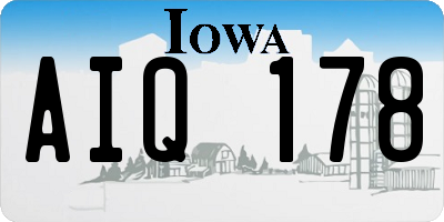 IA license plate AIQ178