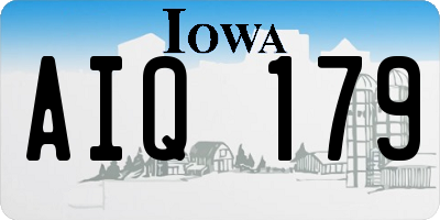 IA license plate AIQ179