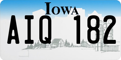 IA license plate AIQ182