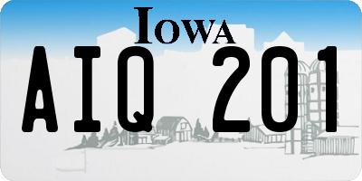 IA license plate AIQ201