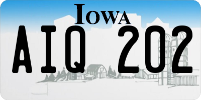 IA license plate AIQ202