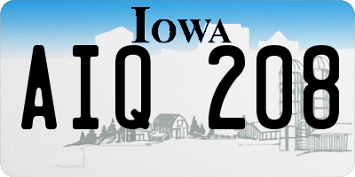 IA license plate AIQ208
