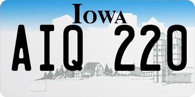 IA license plate AIQ220